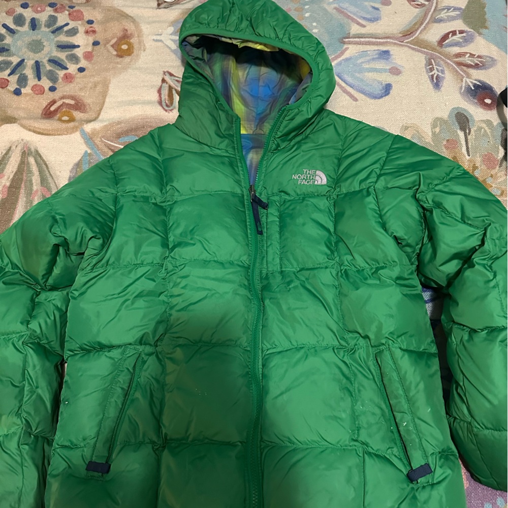 The North Face Kids Vibrant Green Puffer Coat